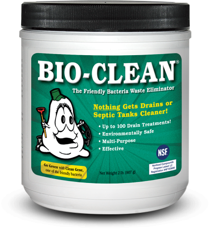 Bio-Clean 2 lb jar available from Wild Water Plumbing + Septic