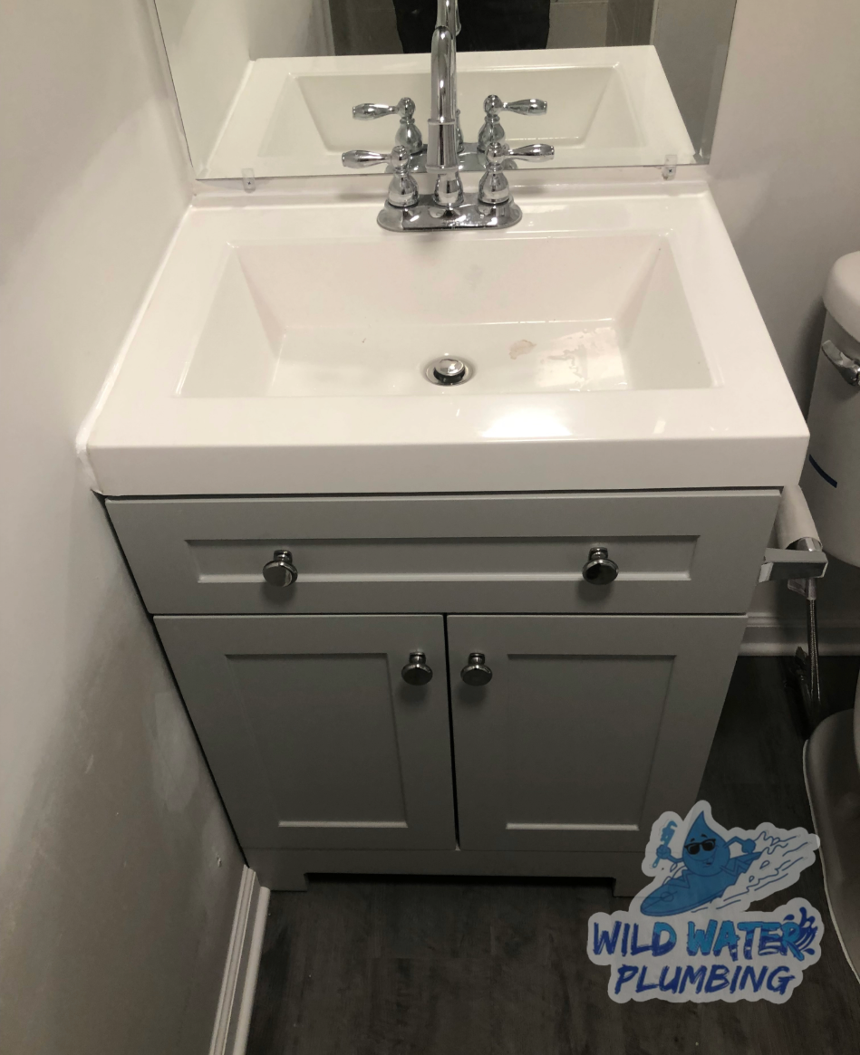 bathroom sink install