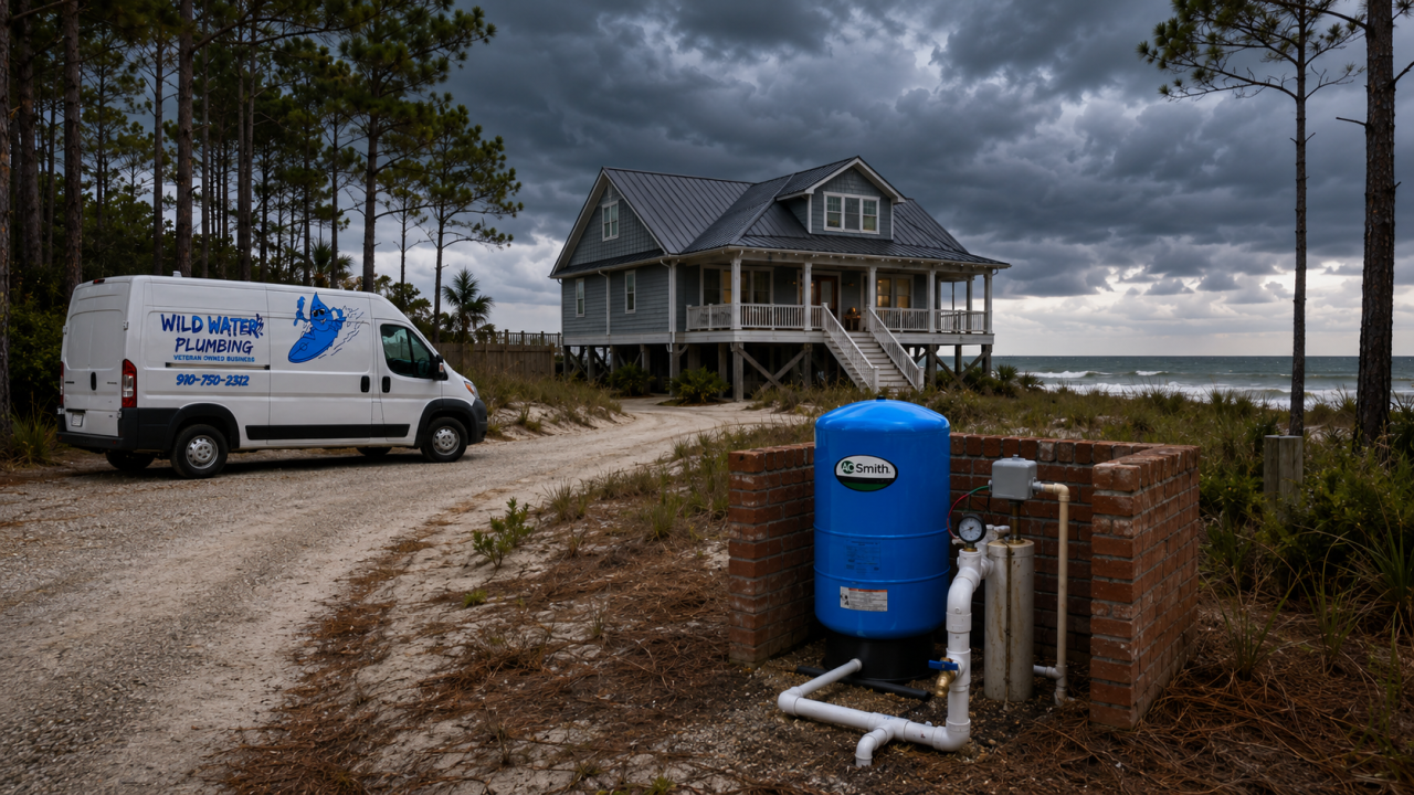 Why Coastal NC Well Water Is Hard,Warning Signs of a Failing Well Water System,Wild Water Plumbing + Septic,Carteret County,What are the signs of a failing well system?,well water