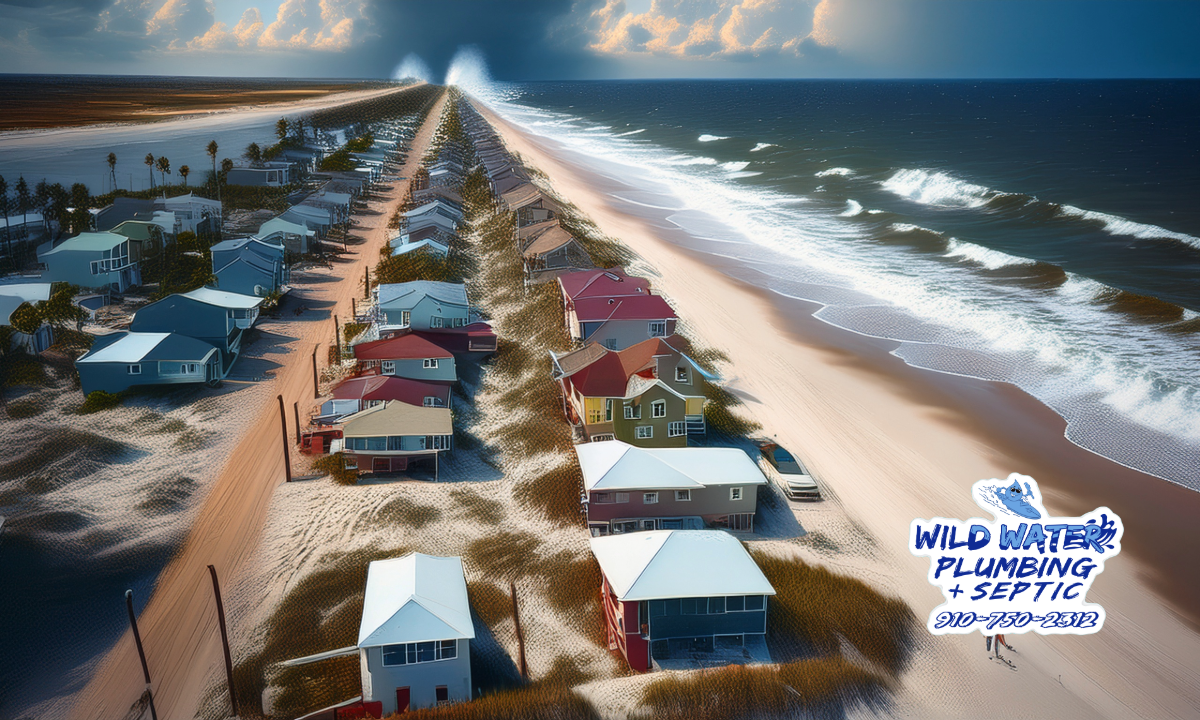 North Topsail Beach septic challenges, coastal septic system issues, septic failure Topsail Island, high groundwater septic NC, saltwater intrusion drain field, storm surge septic damage, sandy soil septic problems NC, septic tank corrosion coastal, drain field flooding Topsail Beach, septic repair North Topsail NC, septic system coastal homes, shifting sand septic damage, septic backup after storms, septic failure vacation rentals, overloaded septic system NC, septic inspection Topsail Island, raised drain field coastal, EZflow coastal system, septic system lifespan coastal NC, wastewater issues North Topsail, coastal septic upgrade NC, saturated drain field NC coast, septic maintenance beachfront homes, Wild Water Plumbing Topsail, septic tank fills fast coastal