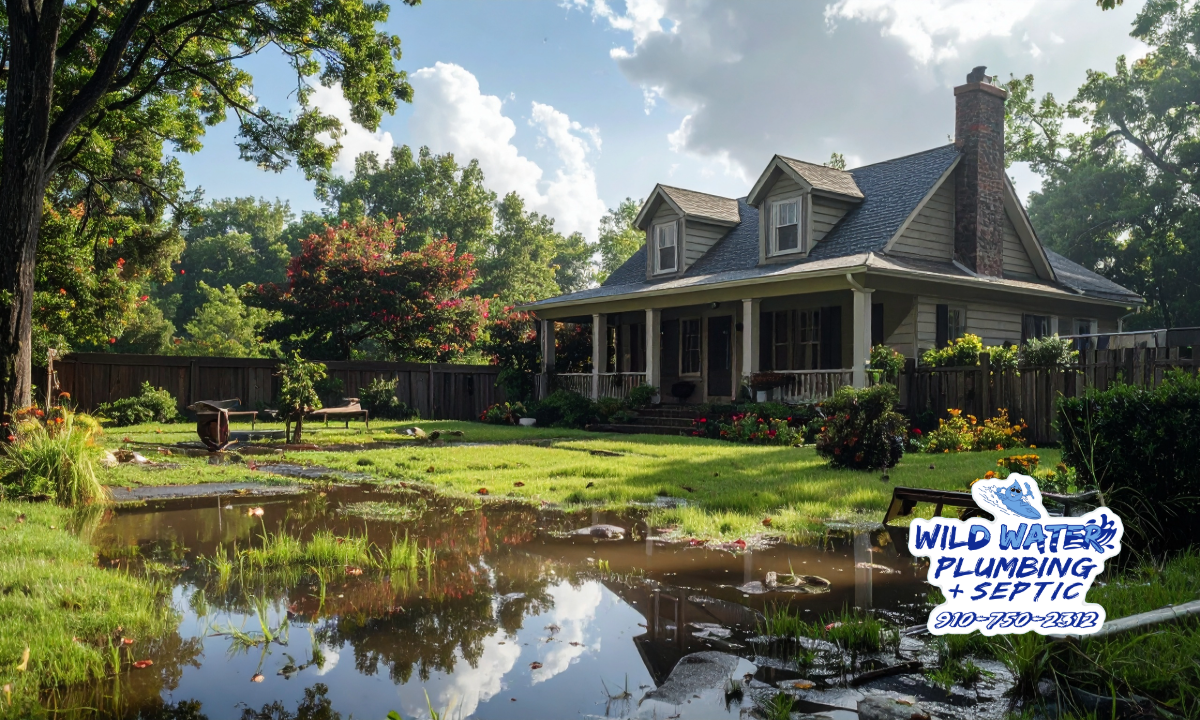 french drain installation hampstead nc, soggy yard hampstead north carolina, flooded yard septic problems hampstead, septic drain field saturation hampstead, wild water plumbing and septic hampstead, yard drainage contractor hampstead nc, coastal groundwater drainage hampstead, septic backup after rain hampstead, standing water over drain field hampstead, crawl space moisture hampstead nc, lawn flooding solutions coastal nc, richlands and hampstead french drain expert, septic system protection drainage hampstead, high water table septic issues hampstead, eastern north carolina drainage and septic