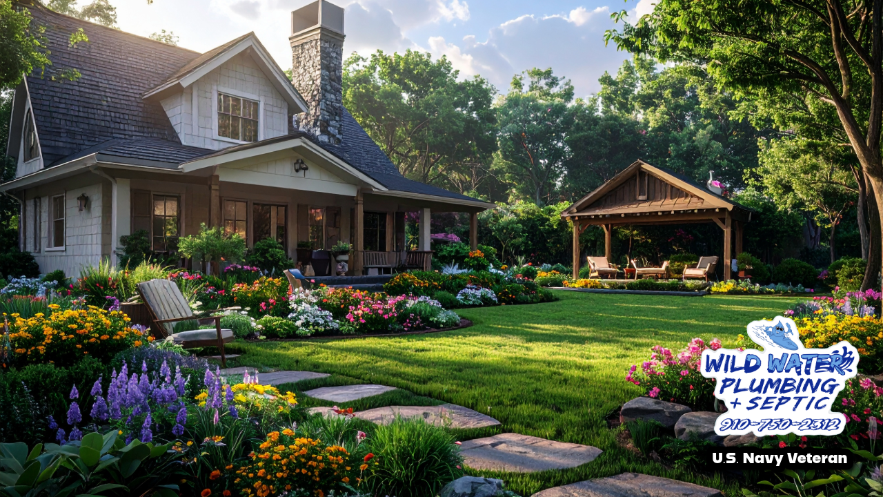 French drain yard flooding NC, French drain installation Jacksonville NC, French drain coastal North Carolina, standing water French drain solution, yard drainage system NC, French drain protect septic system, French drain foundation protection, French drain high water table NC, swampy yard drainage fix, French drain design coastal soils, professional French drain installation NC