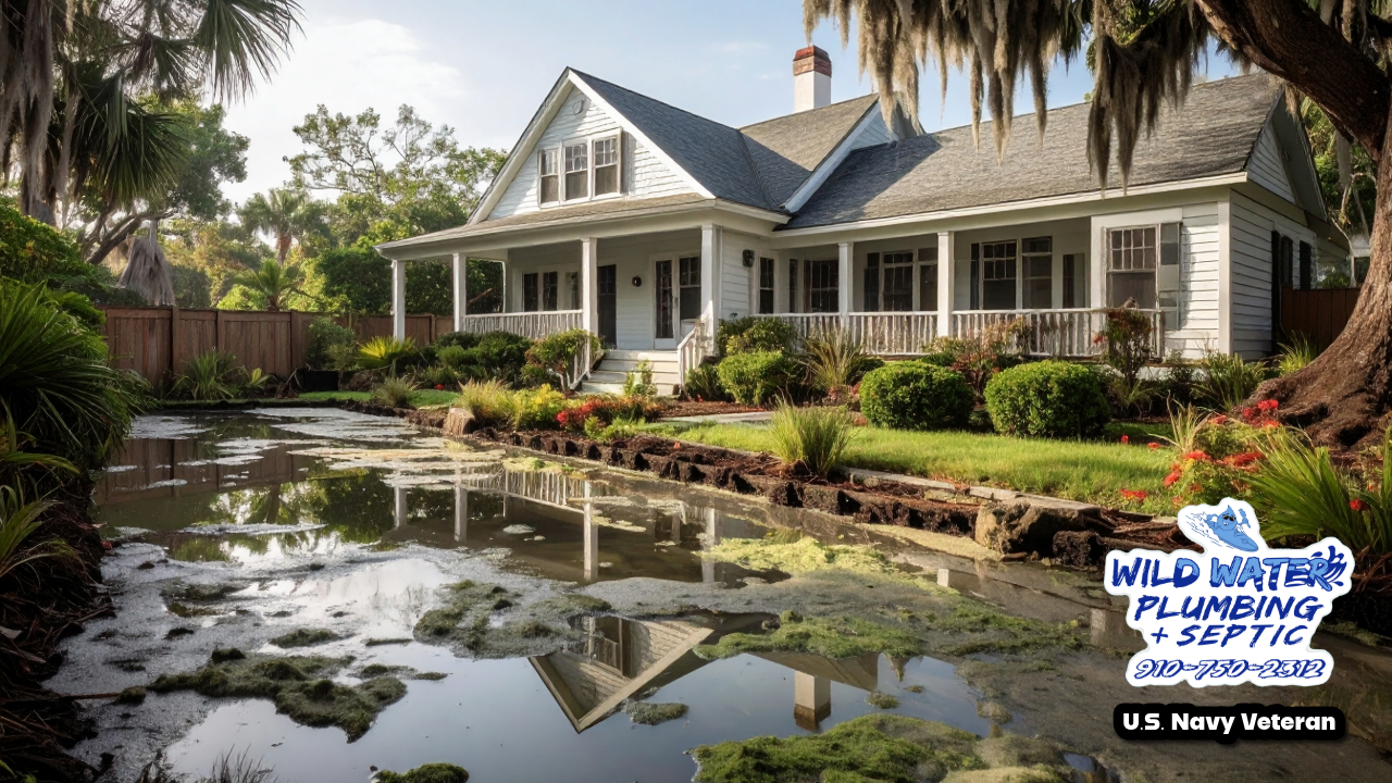 mold from wet crawlspace NC, mildew smell after rain house, indoor air quality drainage issues, crawlspace moisture mold coastal NC, mold growth under house after flooding, standing water crawlspace NC, mold in vents from wet crawlspace, basement mildew water intrusion NC, poor drainage mold problems, crawlspace humidity mold growth, yard flooding indoor air quality, French drain crawlspace moisture control