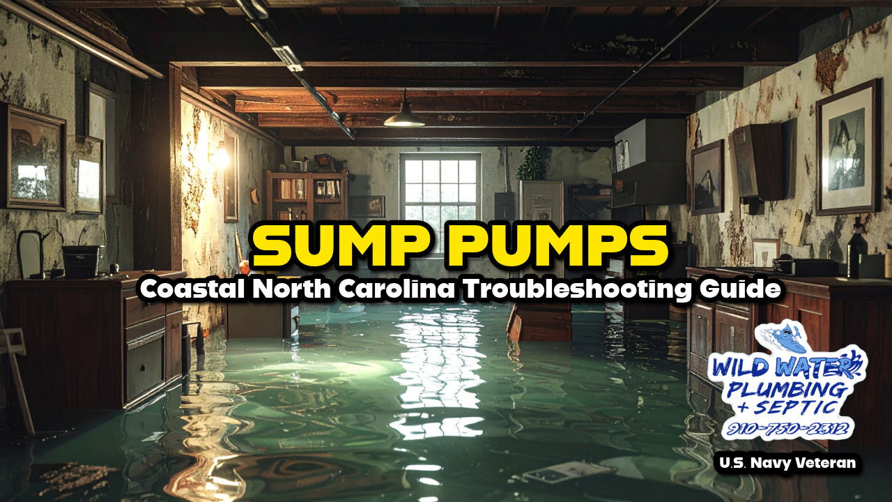 sump pump troubleshooting Onslow County NC, coastal sump pump maintenance North Carolina, crawl space flooding prevention Jacksonville NC, hurricane sump pump preparation North Carolina, high water table sump pump issues NC, battery backup sump pump coastal NC, sump pump power outage protection NC, flood prone homes sump pump guide, North Carolina sump pump high water alarm code, salt air corrosion sump pump NC, basement flooding prevention coastal NC, sump pump discharge distance NC, check valve sump pump North Carolina, sump pump float switch failure NC, coastal plumbing flood prevention guide