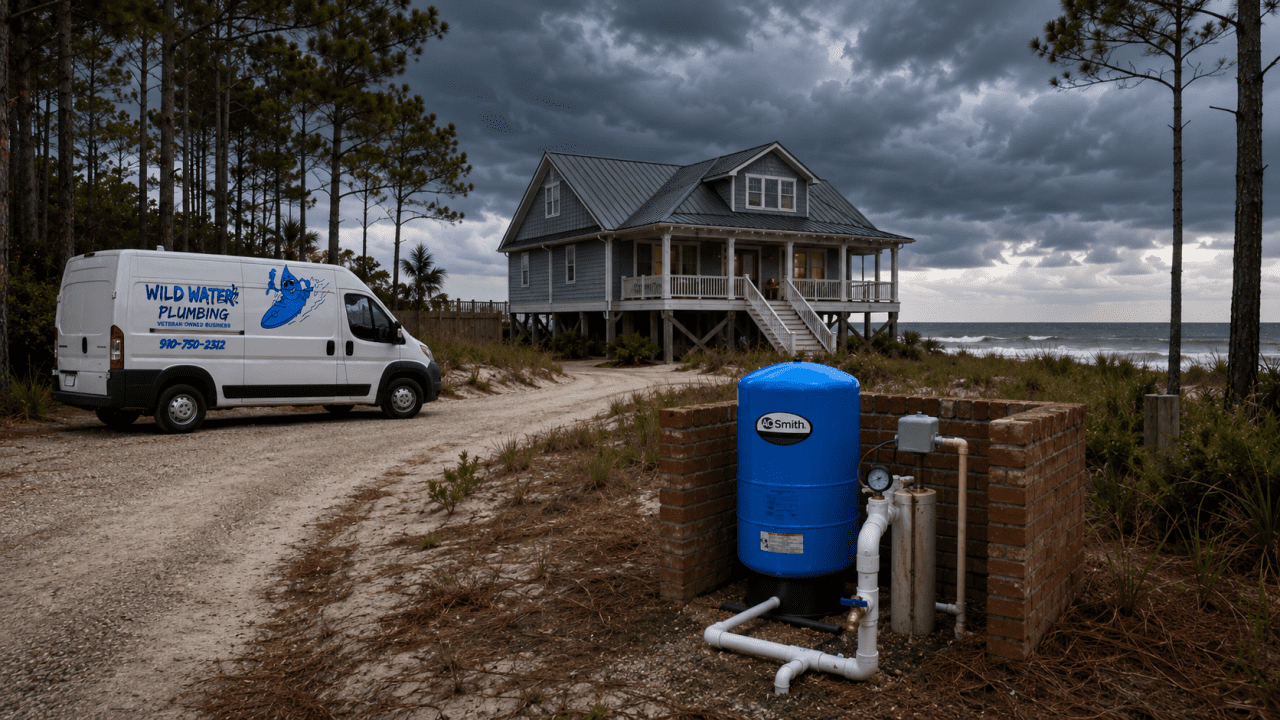 Why Coastal NC Well Water Is Hard,Hard Water in Coastal NC: Do You Need a Water Softener?,Wild Water Plumbing + Septic,Well Water Systems,Hard Water in Coastal NC: Do You Need a Softener?,water softener