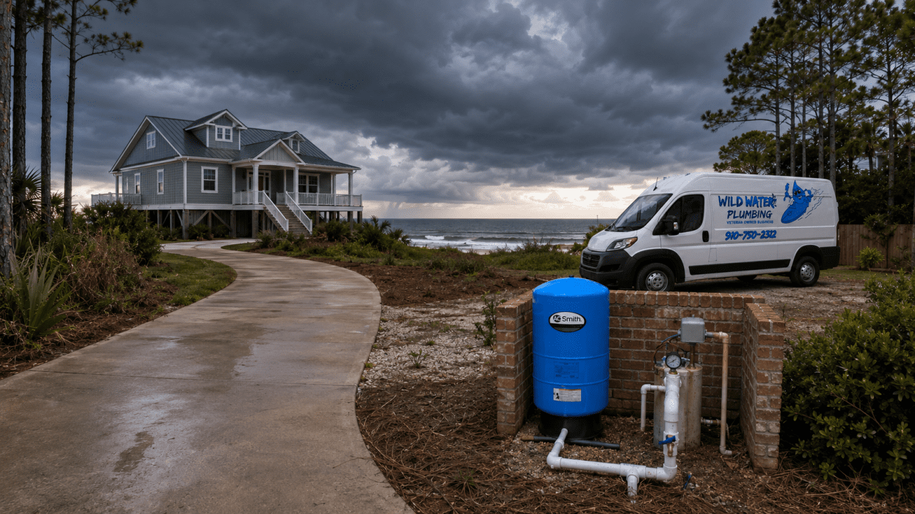 Why Coastal NC Well Water Stains Everything,Iron in Well Water: Coastal NC Stains, Fixes, and Cost,Wild Water Plumbing + Septic,Well Water Systems,Iron in Well Water Coastal NC: Stains, Fixes & Cost,iron in well water